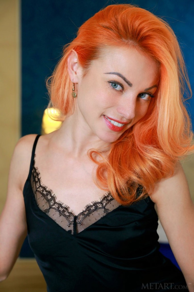 Petite pixie with orange hair