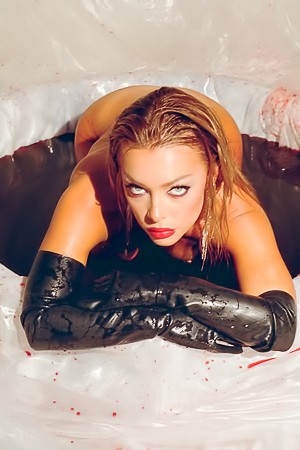 Aubrey Destremps In Perfect Fit Halloween-themed Shoot