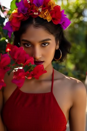 Angel Constance With Lovely Flowers