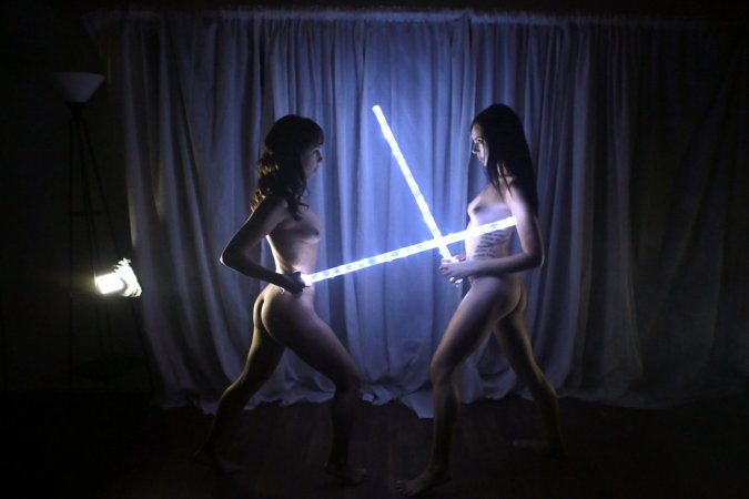 Lesbian Jedi get naughty with each other photo 7