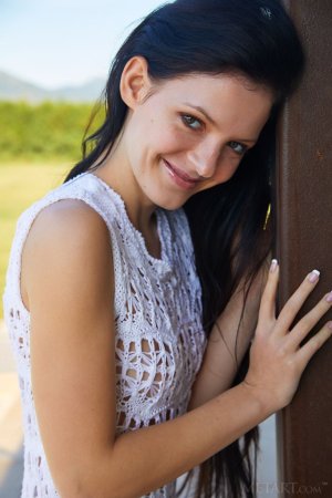 Skinny teen likes to strip outdoors photo 7