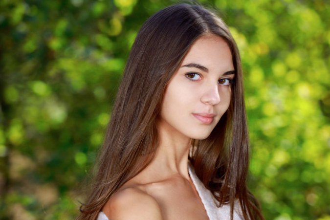 Lovely teen naked outdoors photo 13